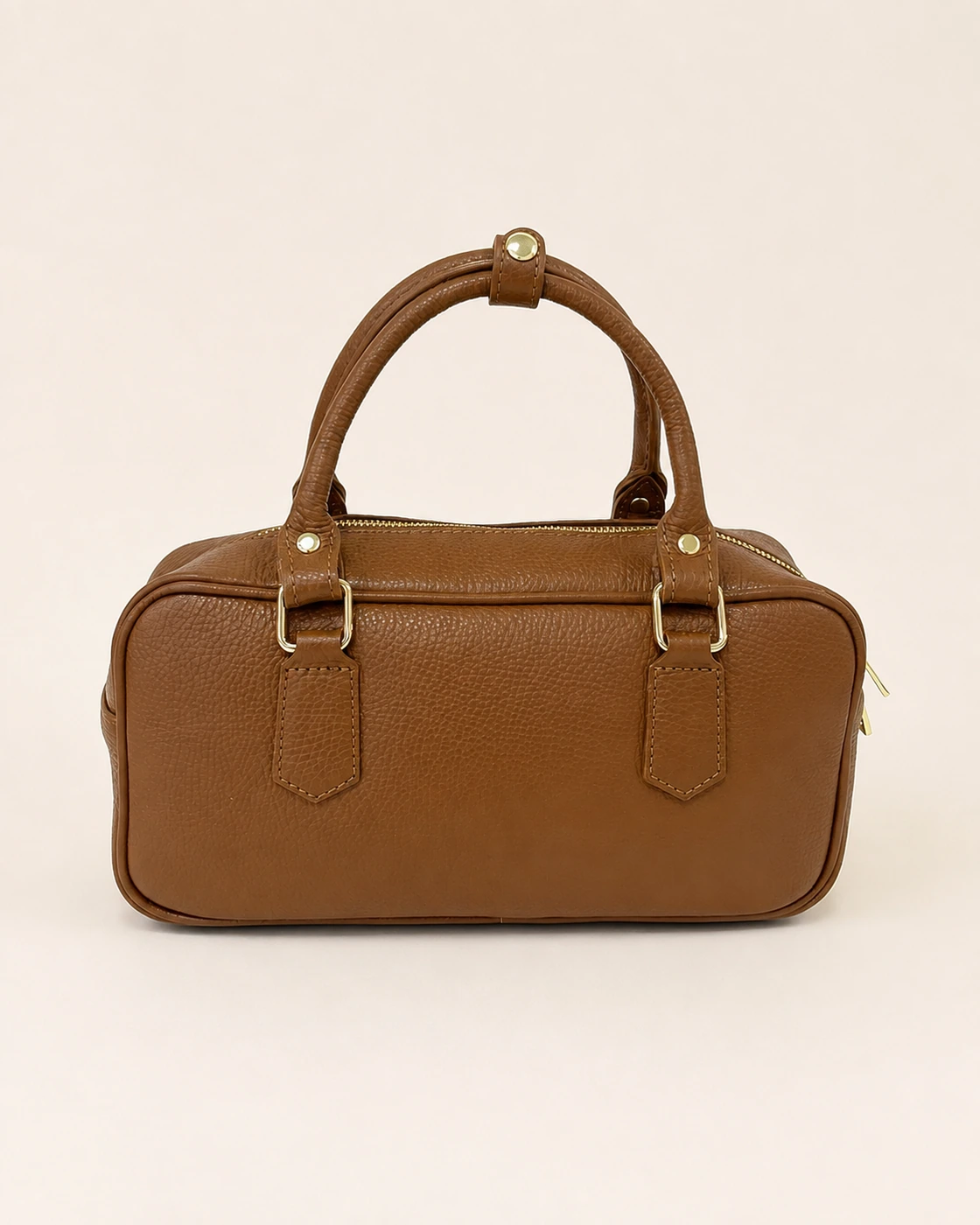 Leather Zip Bowler — Handbags