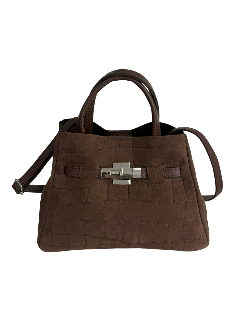 Suede Turn-Lock Handbag — product detail 1