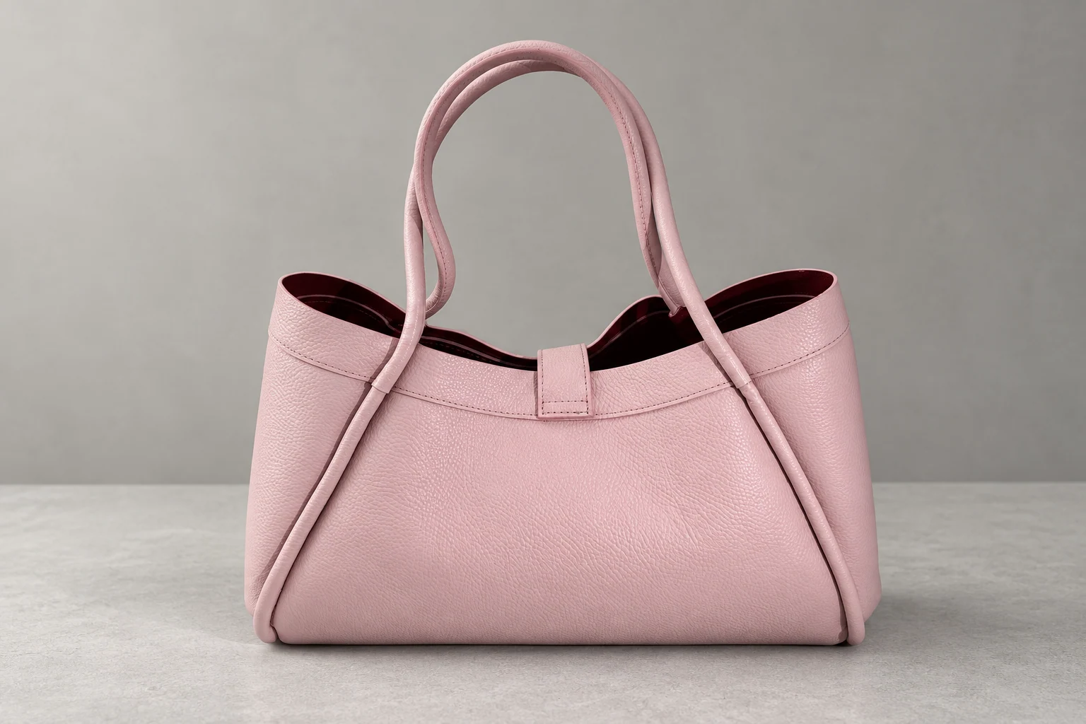 Conciatori tote rear view in an editorial setting based on the original product photograph