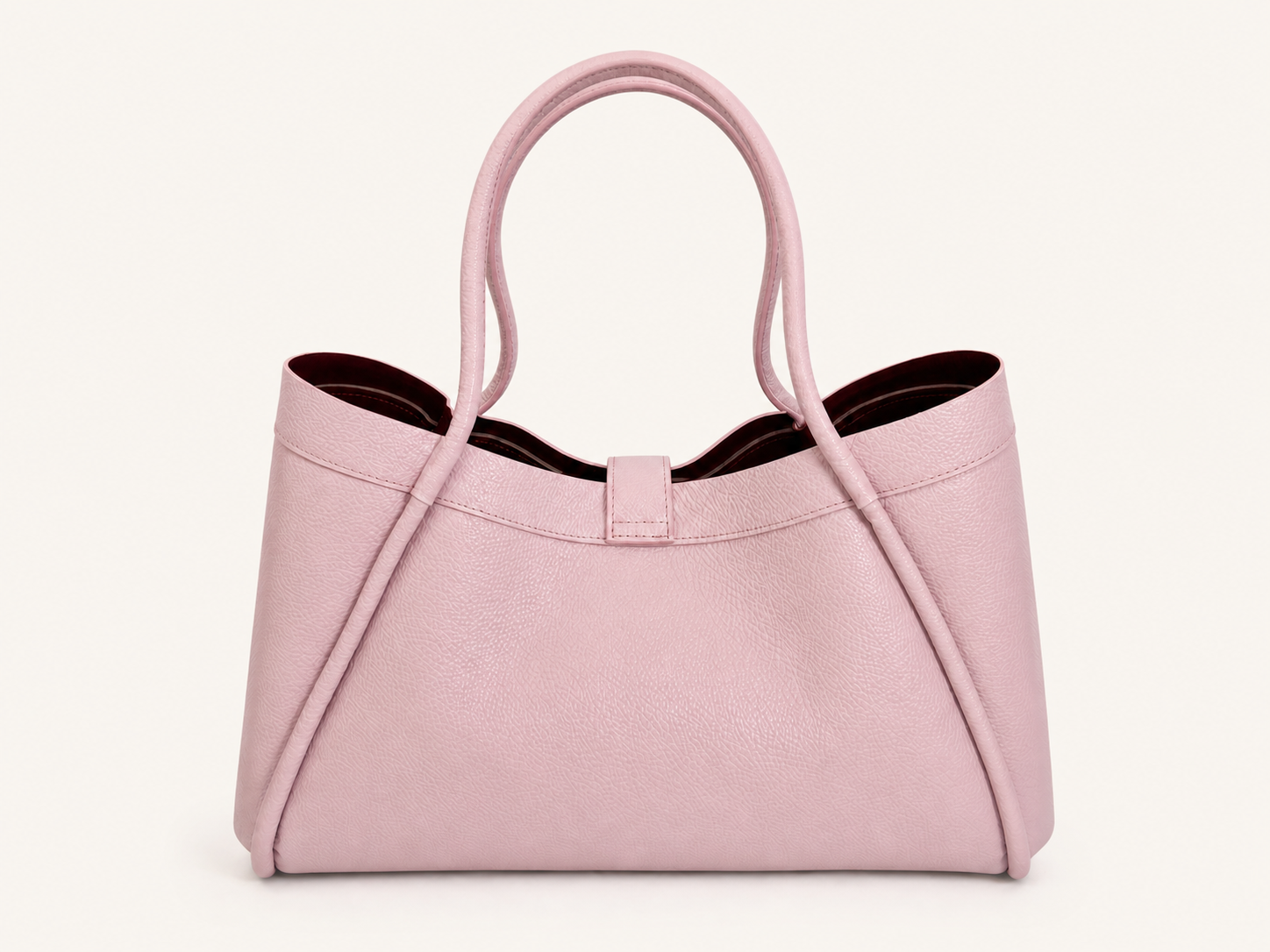 Conciatori Tote — straight-on front view with natural leather texture